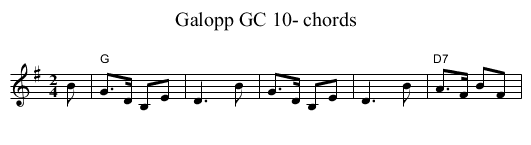 Galopp GC 10- chords - staff notation