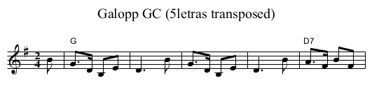 Galopp GC (5letras transposed) - staff notation