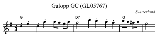 Galopp GC (GL05767) - staff notation