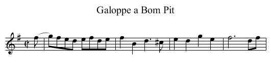 Galoppe a Bom Pit - staff notation