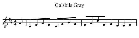 Galsbils Gray - staff notation