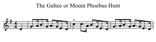 Galtee or Mount Phoebus Hunt, The - staff notation