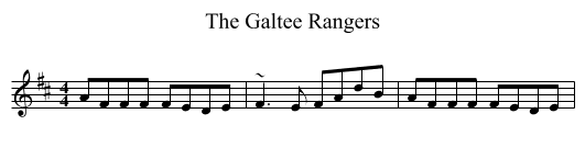 Galtee Rangers, The  - staff notation