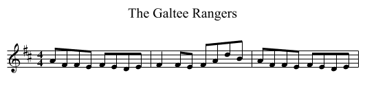 Galtee Rangers, The  - staff notation