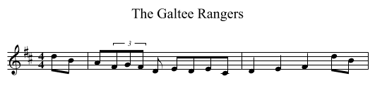 Galtee Rangers, The  - staff notation