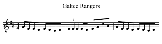 Galtee Rangers - staff notation