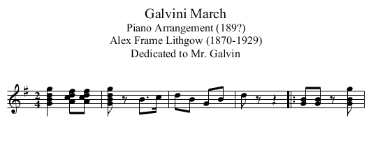 Galvini March - staff notation