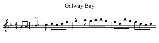 Galway Bay - staff notation