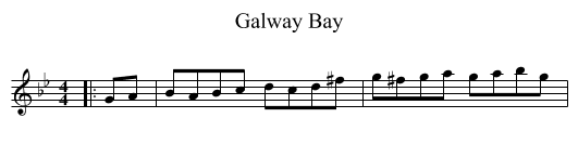 Galway Bay - staff notation