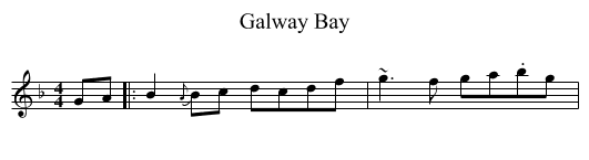 Galway Bay - staff notation