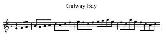 Galway Bay - staff notation