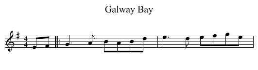 Galway Bay - staff notation