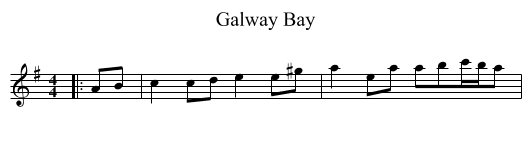 Galway Bay - staff notation
