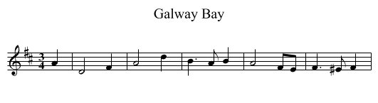 Galway Bay - staff notation