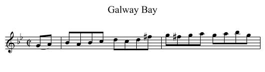 Galway Bay - staff notation