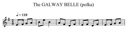 GALWAY BELLE (polka), The - staff notation
