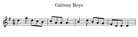 Galway Boys - staff notation