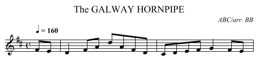 GALWAY HORNPIPE, The - staff notation