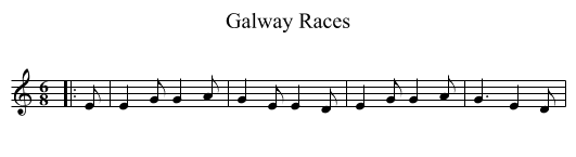 Galway Races - staff notation