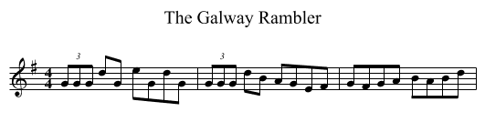 Galway Rambler, The  - staff notation
