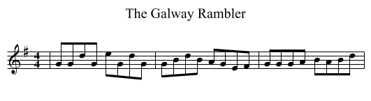 Galway Rambler, The  - staff notation