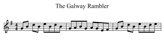 Galway Rambler, The  - staff notation