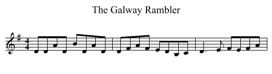 Galway Rambler, The  - staff notation