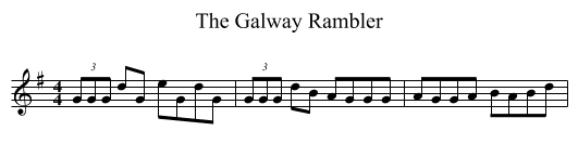 Galway Rambler, The  - staff notation