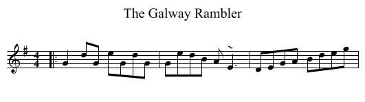 Galway Rambler, The  - staff notation