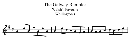 Galway Rambler, The - staff notation