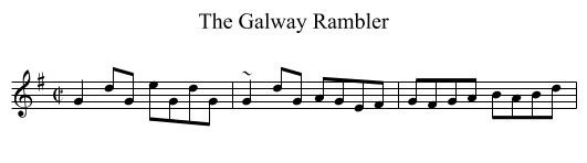 Galway Rambler, The - staff notation