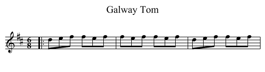 Galway Tom - staff notation