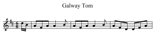 Galway Tom - staff notation