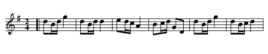 GAMBLER'S SETT (tune 1) - staff notation