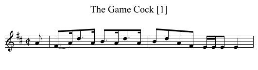 Game Cock [1], The - staff notation