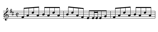 Game Cock Reel - staff notation