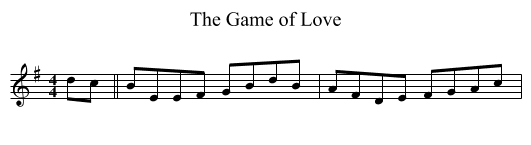 Game of Love, The  - staff notation