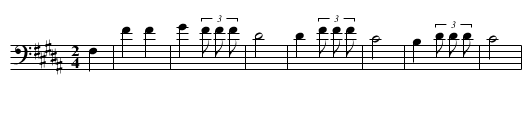 Game Song - staff notation