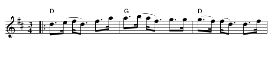 Gammal kjerring (pols) - staff notation