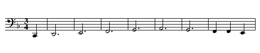 Gammellappen Cello - staff notation