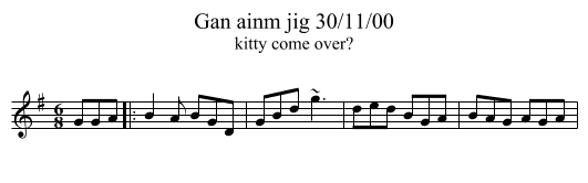 Gan ainm jig 30/11/00 - staff notation
