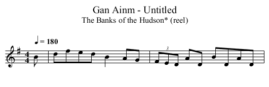 Gan Ainm - Untitled - staff notation