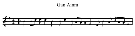 Gan Ainm - staff notation