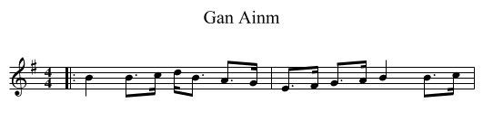 Gan Ainm - staff notation