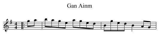 Gan Ainm - staff notation