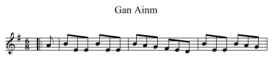 Gan Ainm - staff notation