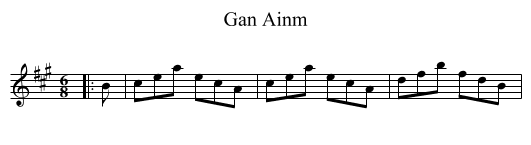 Gan Ainm - staff notation