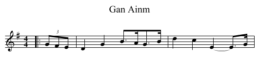 Gan Ainm - staff notation