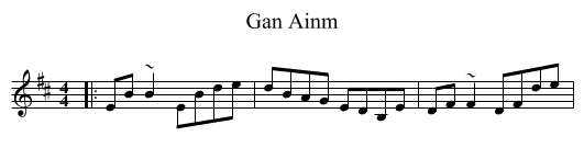 Gan Ainm - staff notation