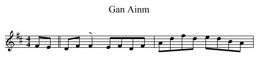 Gan Ainm - staff notation